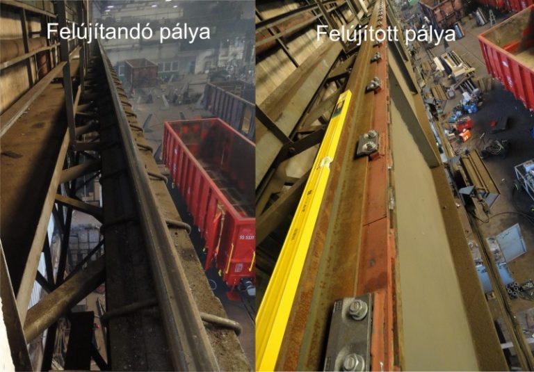 Darupálya felújítás síncsere